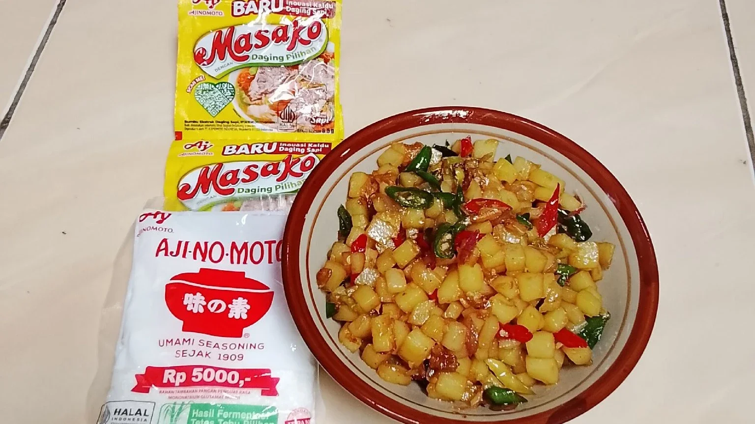 kentang oseng cabe ijo