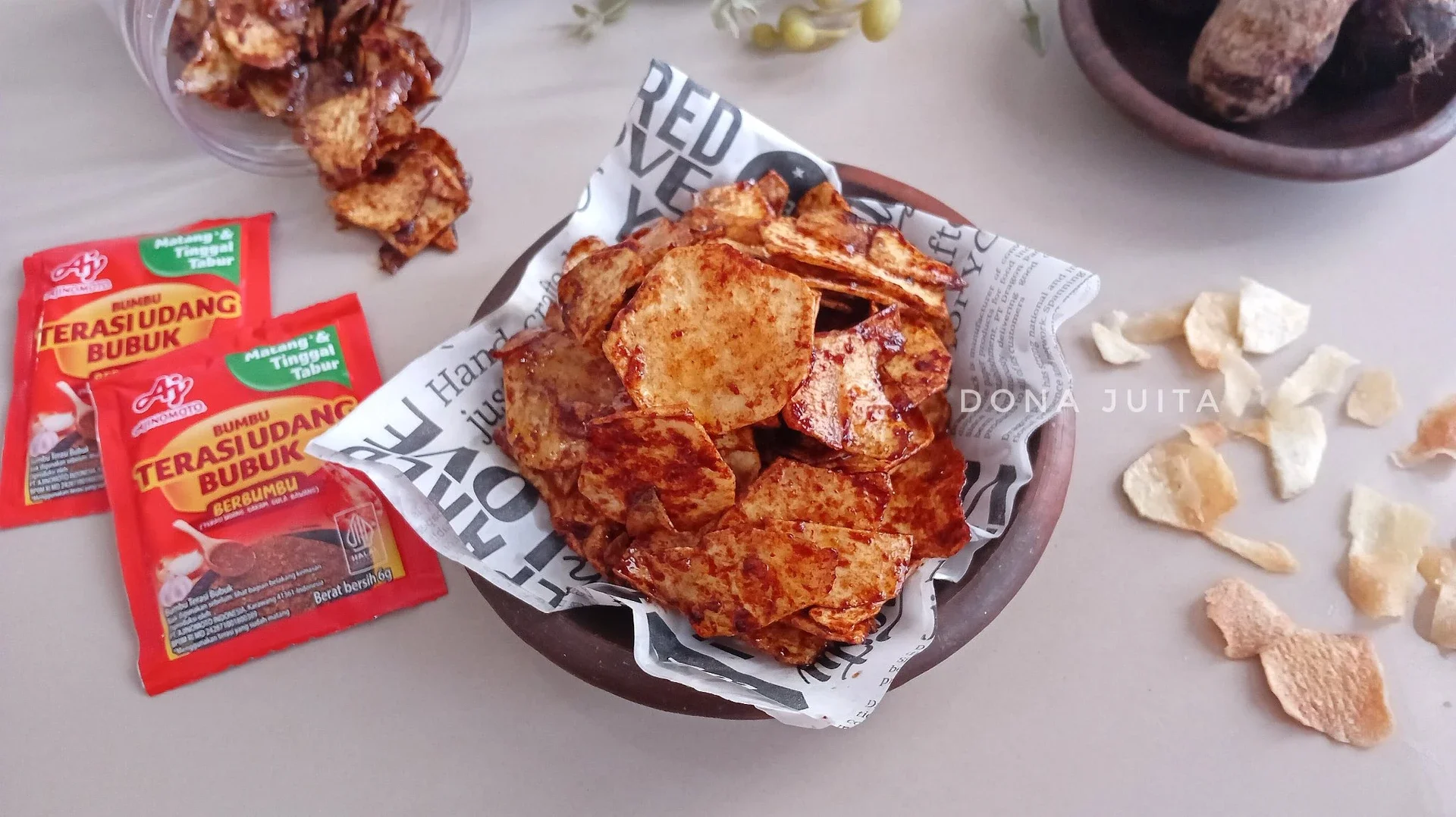 Keripik Kimpul Pedas Manis Terasi