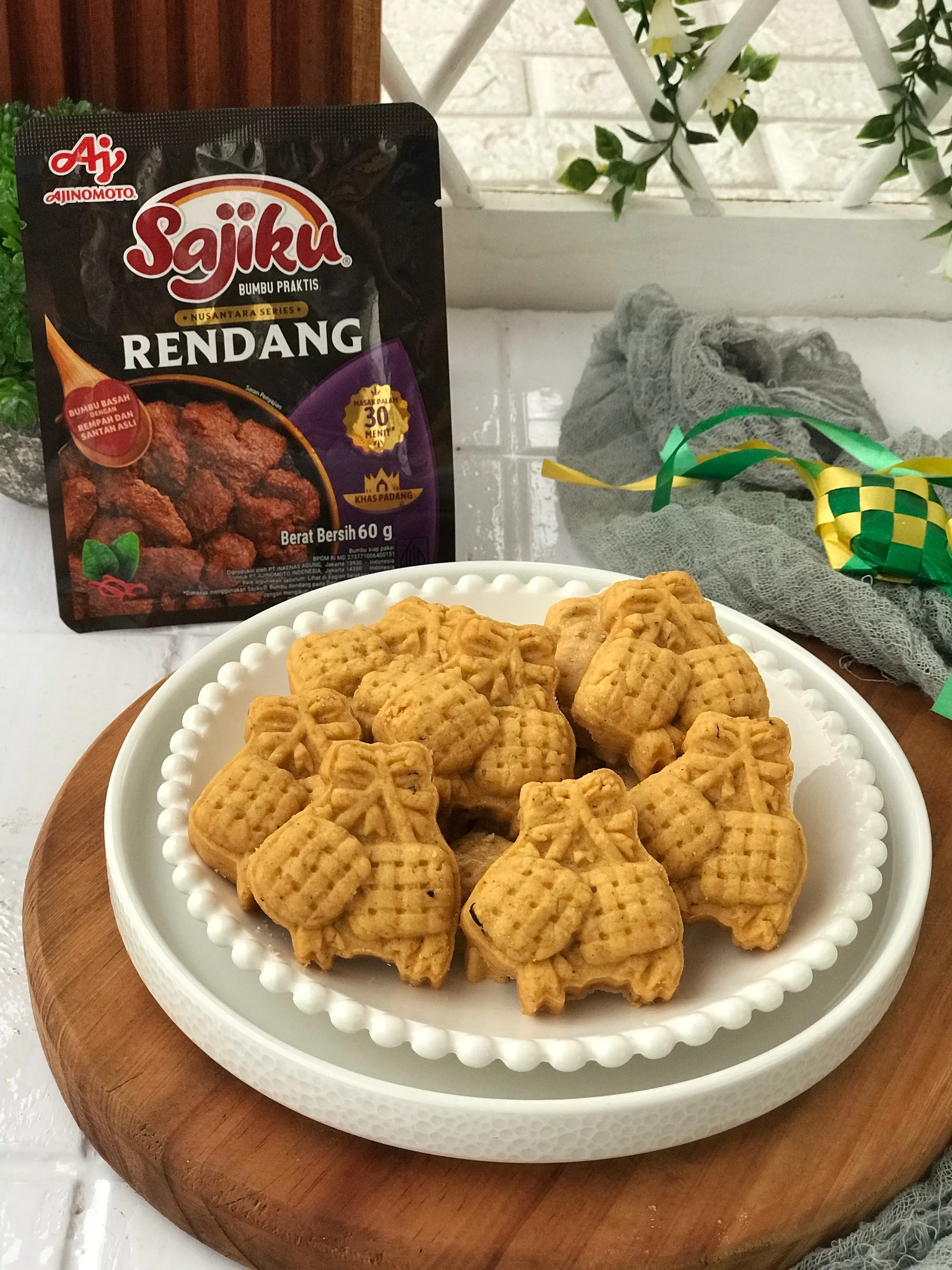 Ketupat Rendang Cookies