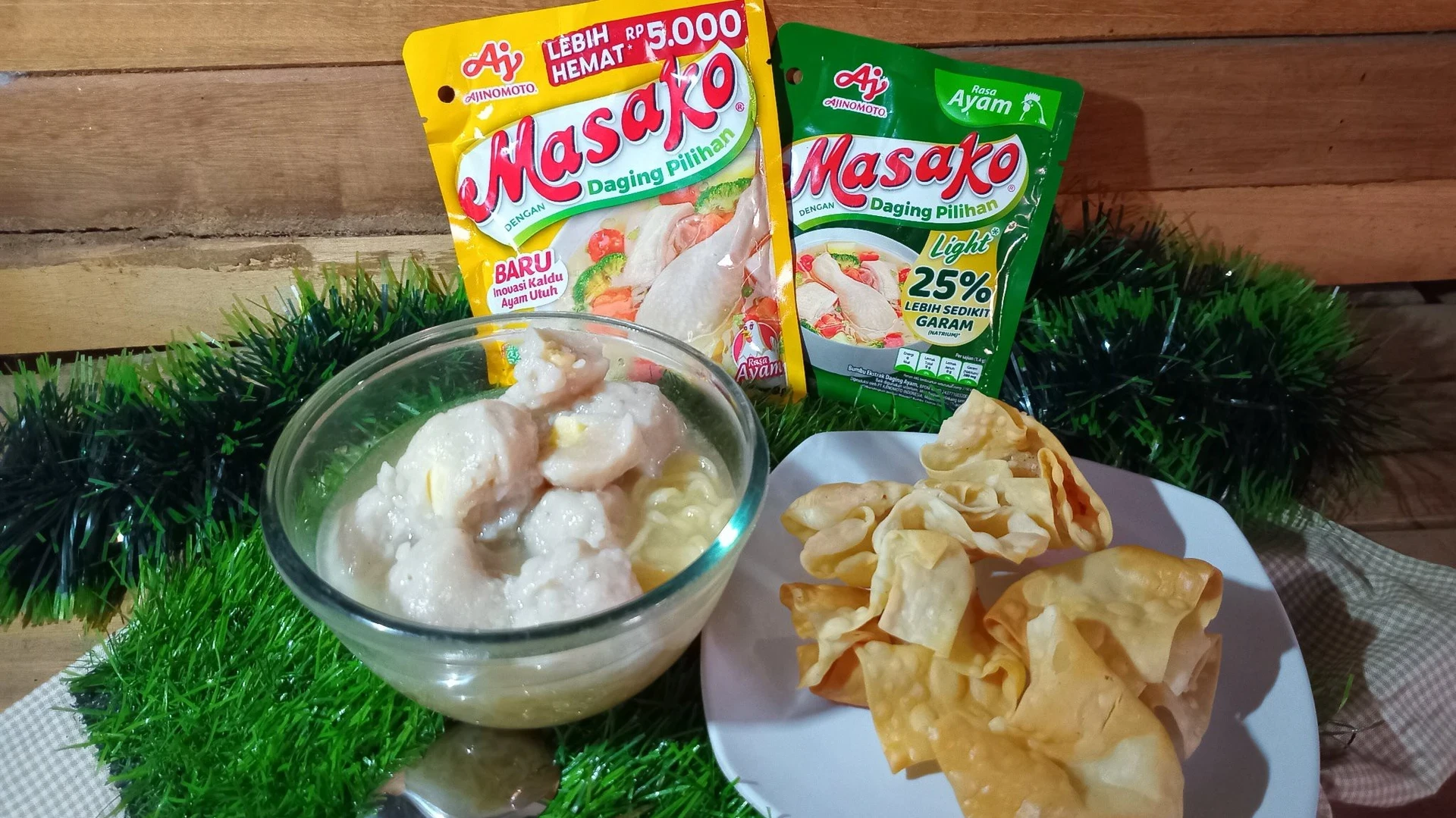 #kreasibaksoumamichi bakso keju with pangsit ala masako