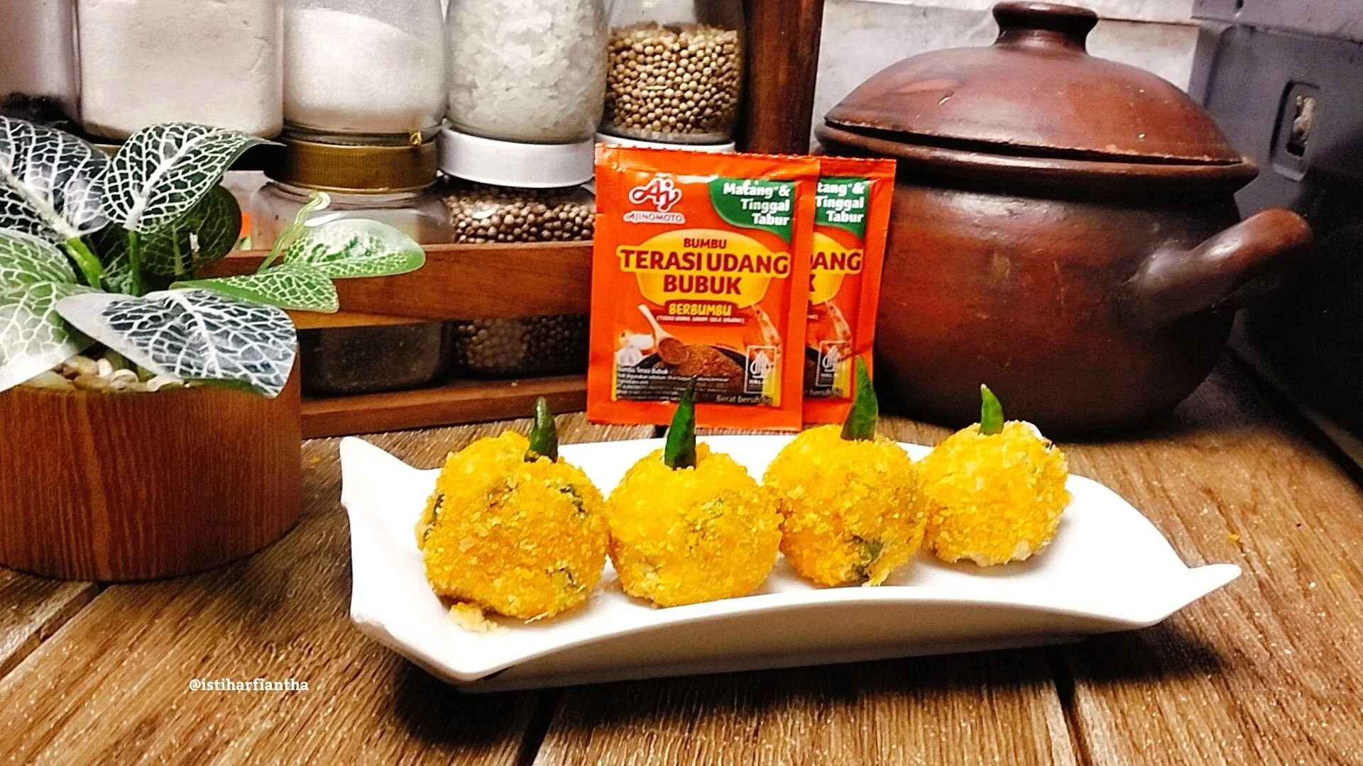 Kroket Tempe Ayam Cincang ala AJINOMOTO® Terasi Udang