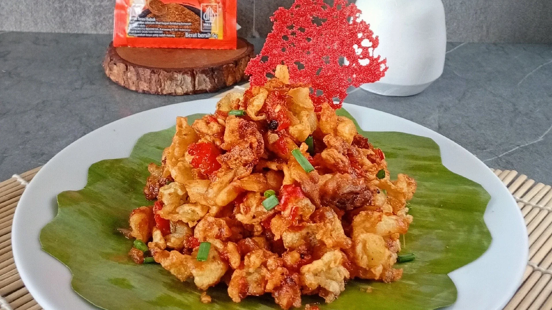 Kulit semangka crispy balado terasi