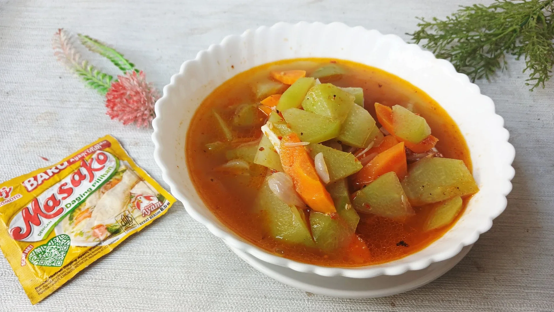 Labu Siam Wortel Kuah Pedas