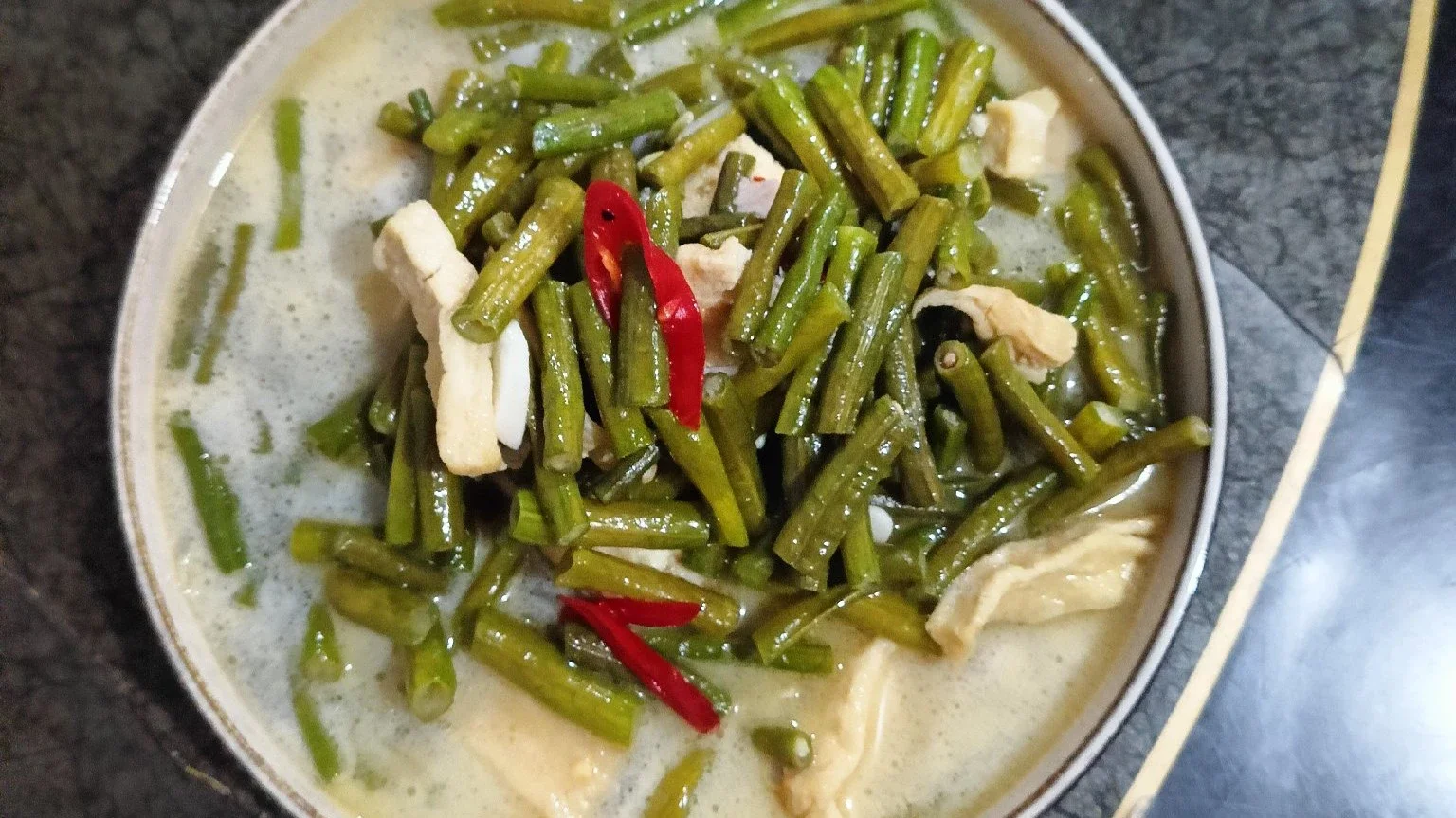 Lodeh Cemplung Kacang Panjang Tahu