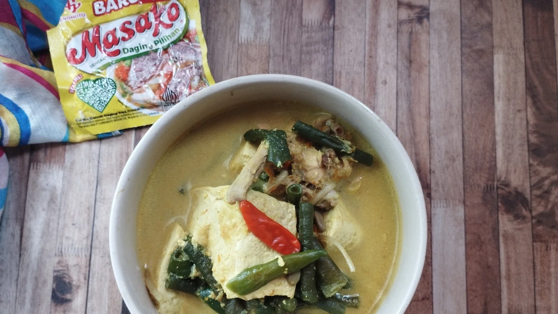 Lodeh Kuning Tahu Kacang Panjang ala Masako