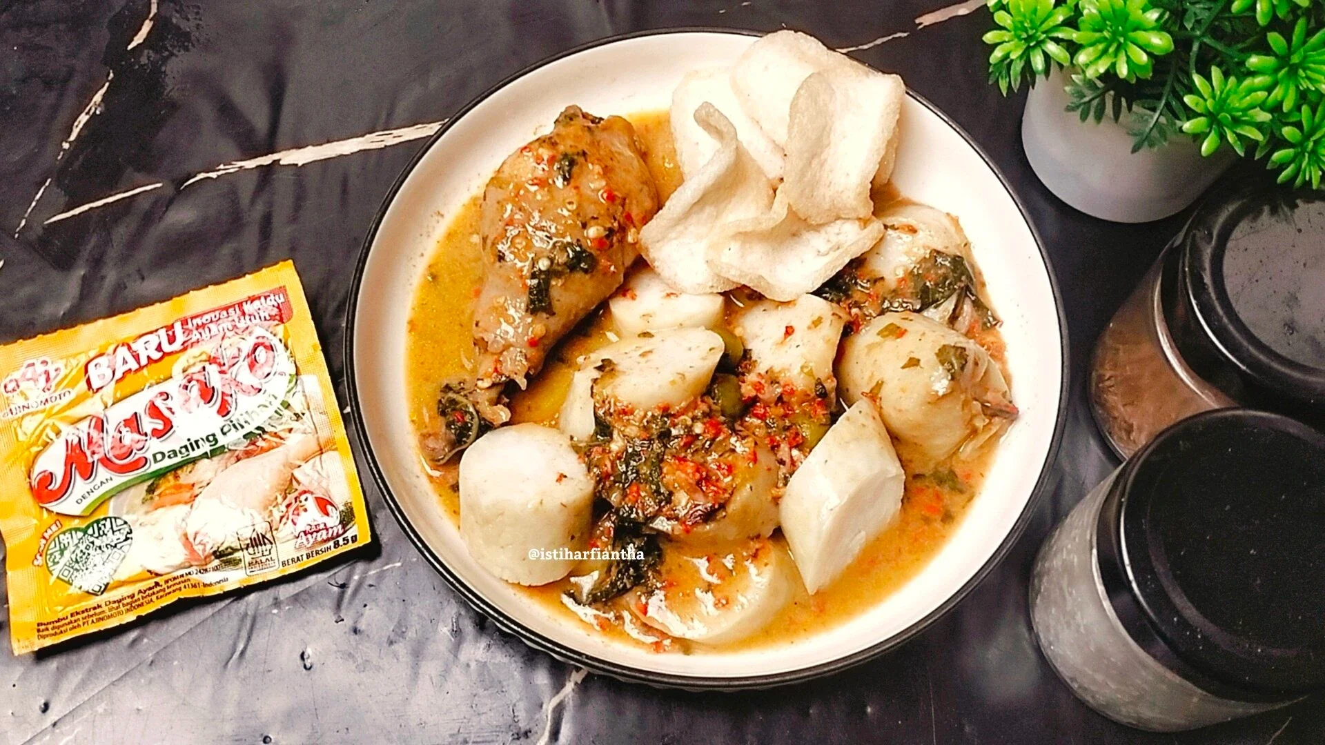 Lontong Santan Pedas Ayam Pakis ala MASAKO®