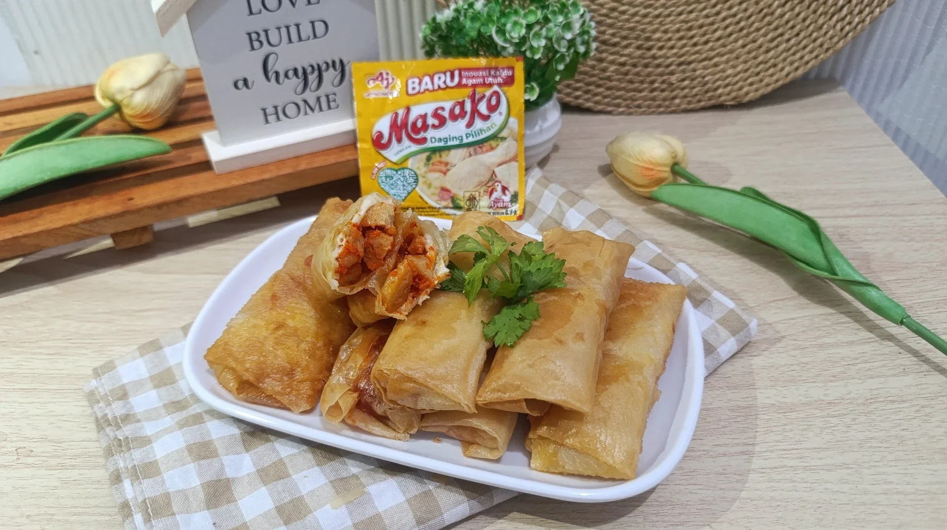 Lumpia Bakso Pedas Keju Ala Masako