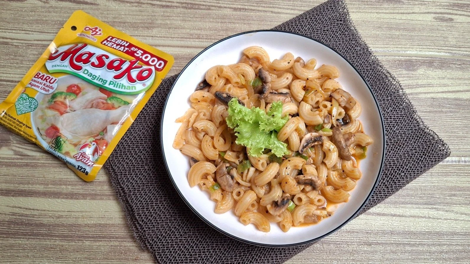 Macaroni Jamur Pedas ala Masako