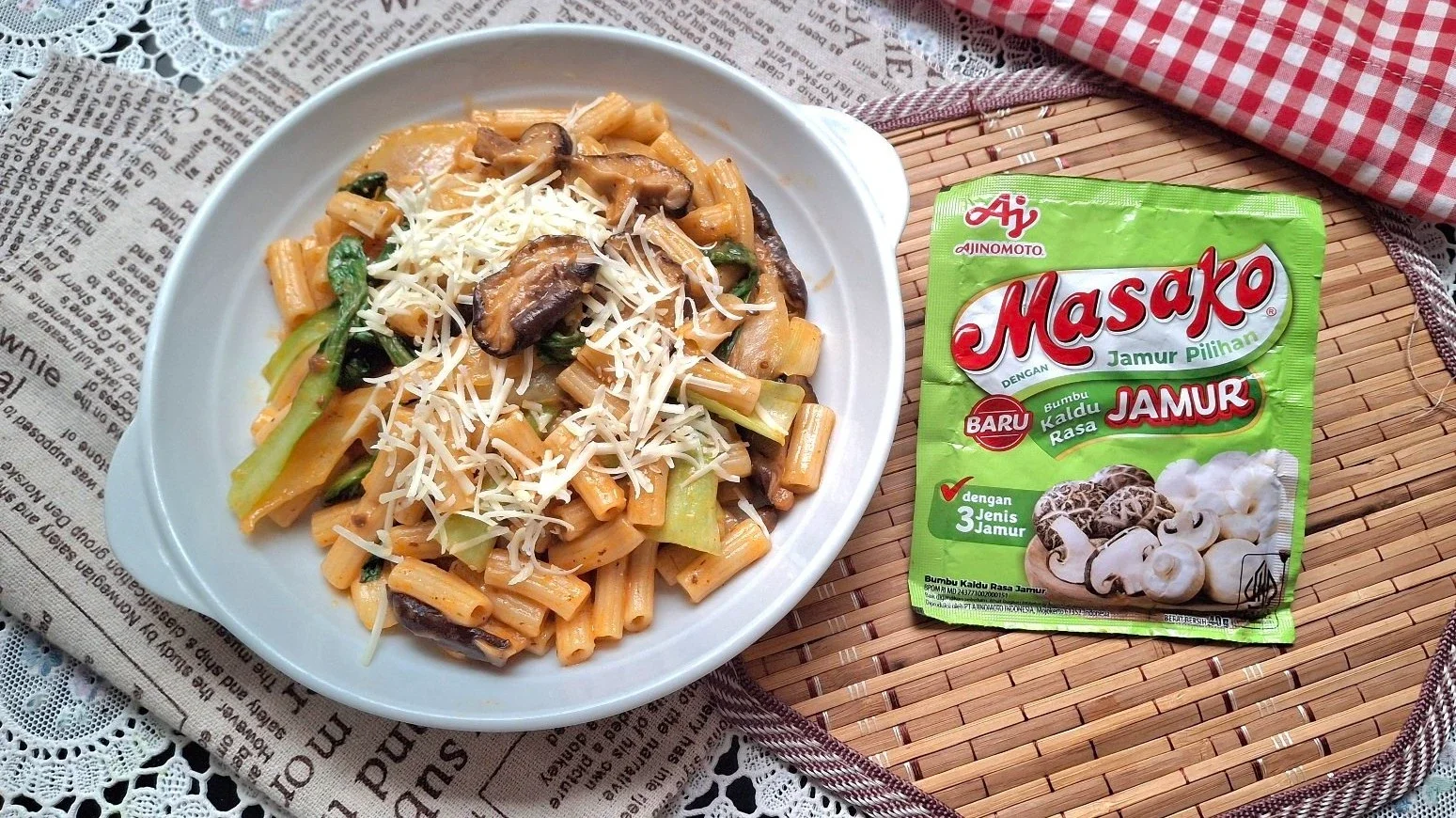 Makaroni Jamur Keju ala Masako