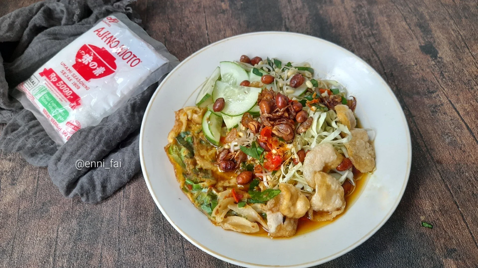 Makaroni Telur Rujak Sayur Ala Ajinomoto