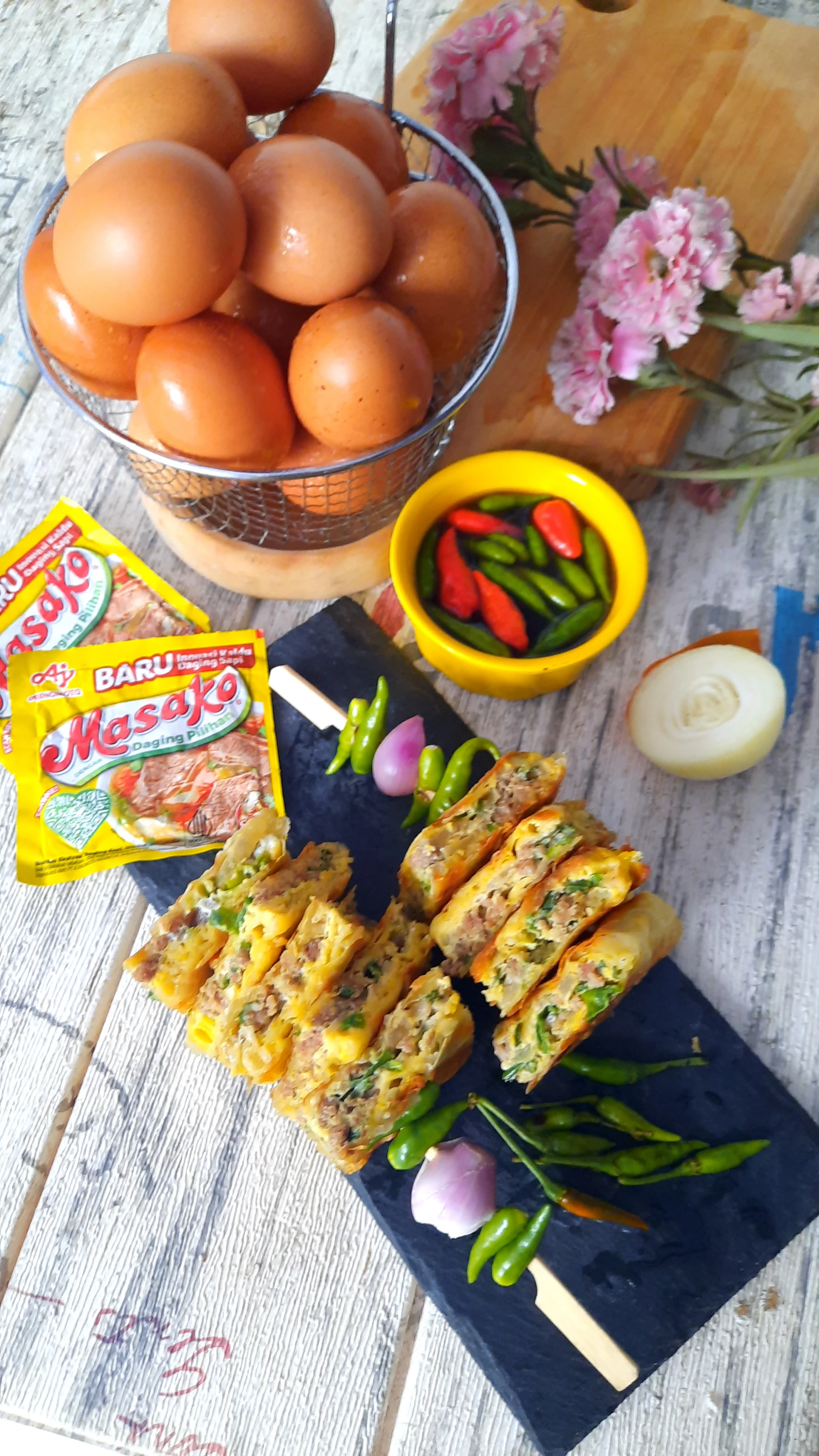 Martabak Telur Isi Daging Cincang