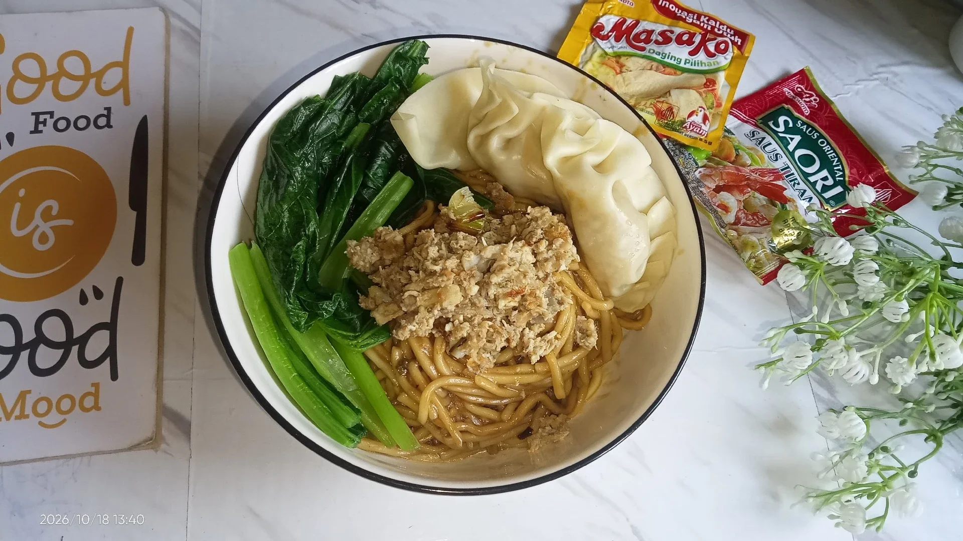 Mie Ayam Gyoza Spesial  #MasakanPenuhCinta