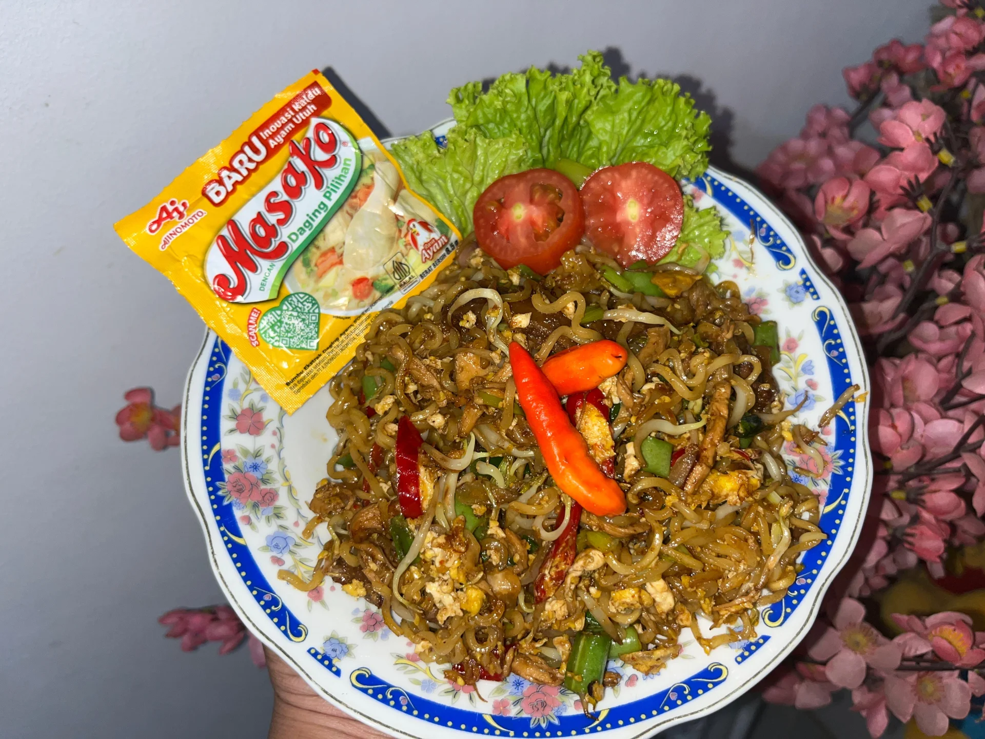 Mie Goreng Ayam Suwir Masako  #JelajahMieNusantara