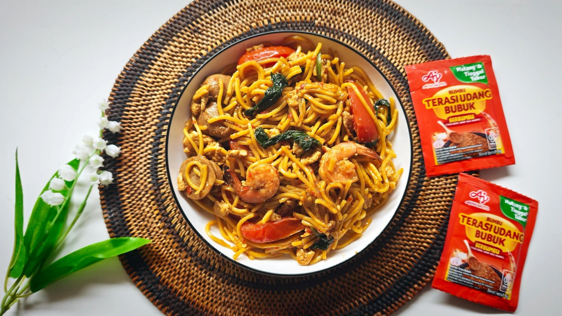 Mie Kangkung Belacan Udang
