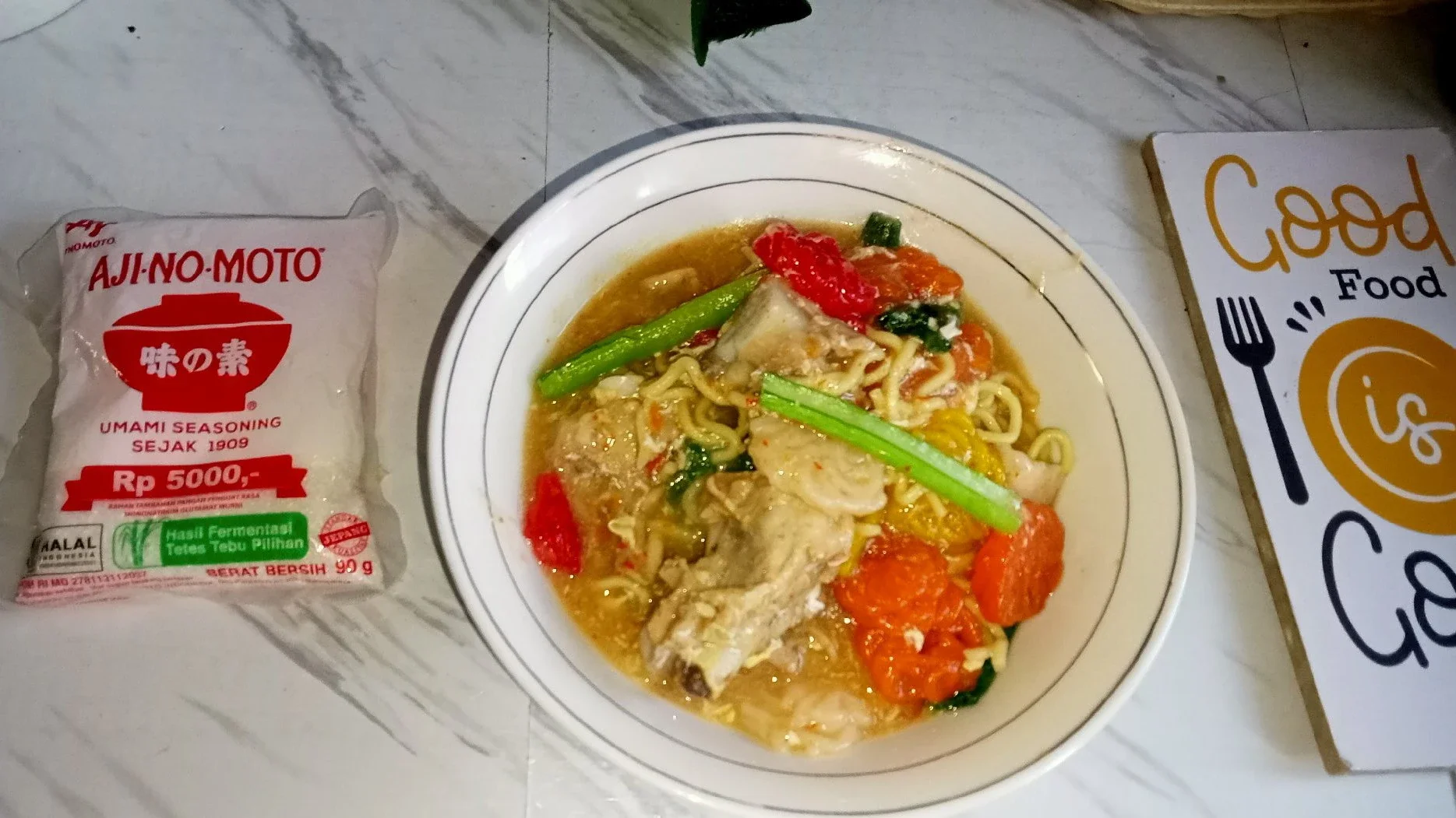 Mie kerupuk Kuah seblak 