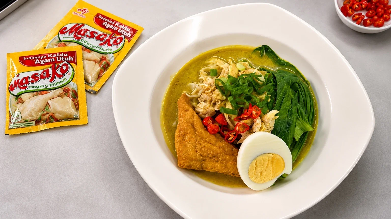 Mie Kuah Kari ala Masako