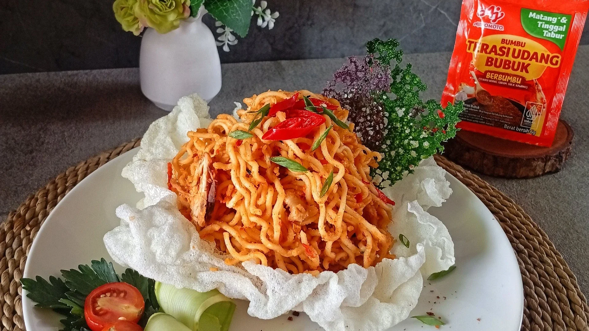 Mie Sambal Biji Nangka Terasi
