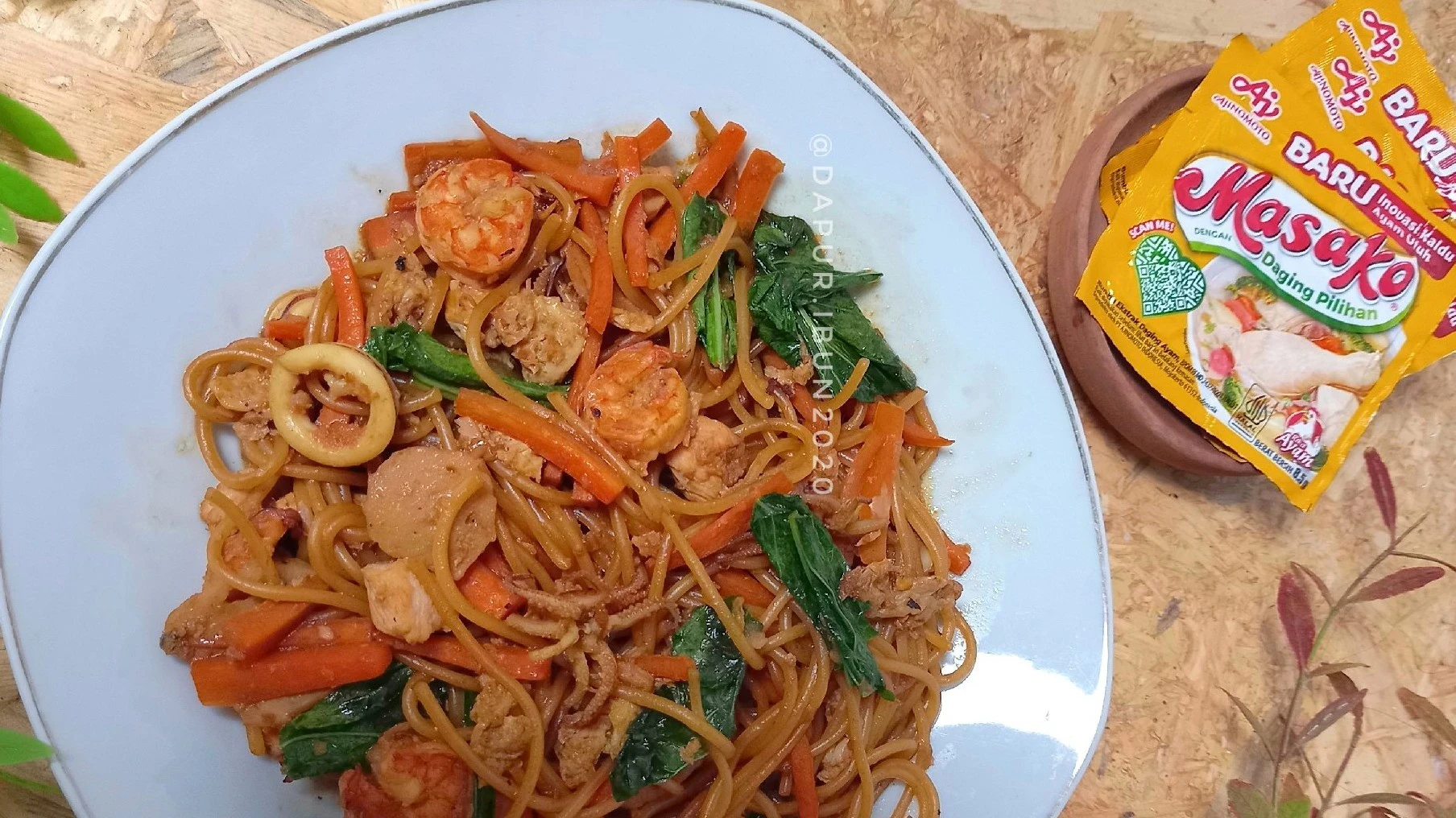 Mie Spagheti Goreng Udang 