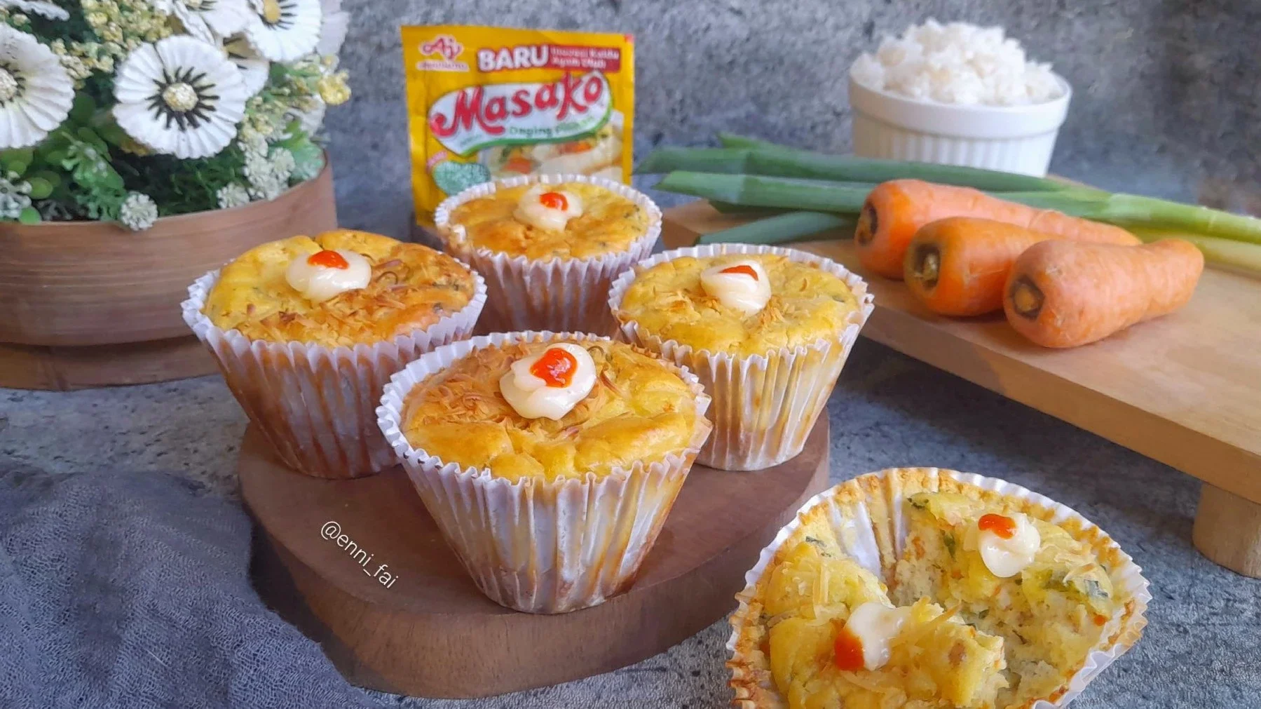 Muffin Nasi ala Masako Ayam