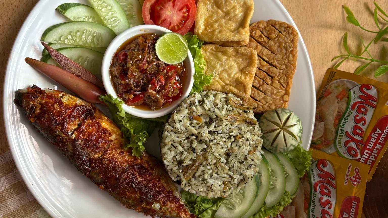 Nasi Bejek Kembung Bakar Sambal Kecombrang #MasakanPenuhCinta