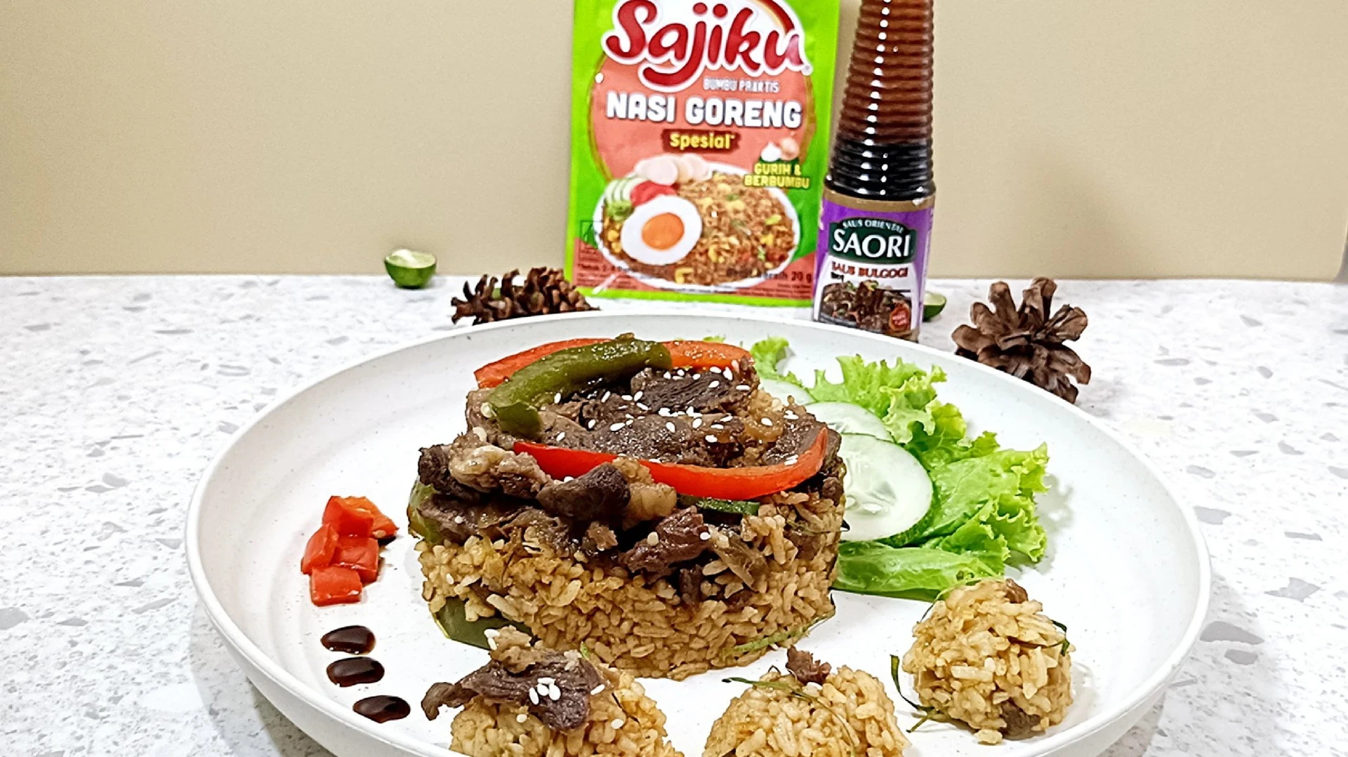 Nasi Goreng Bulgogi Daun Jeruk ala Saori® #EksplorasaNasiGoreng