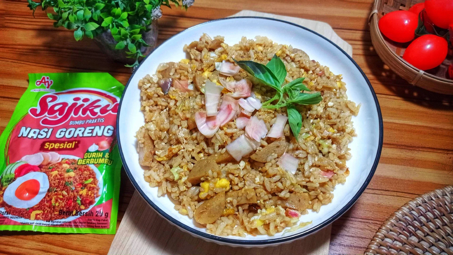 nasi goreng bunga kecombrang 