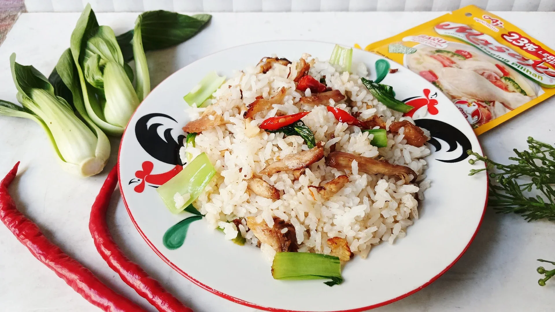 Nasi Goreng Pakcoy Ayam Suwir Masako  #jalanninjamasako