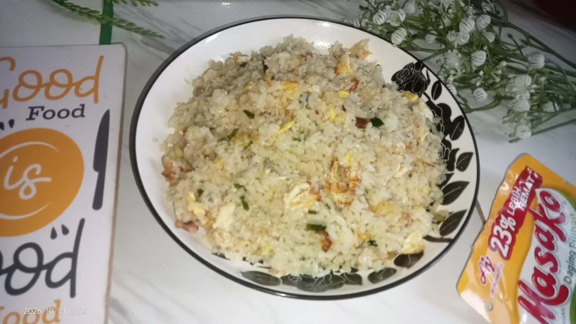 Nasi goreng putih 