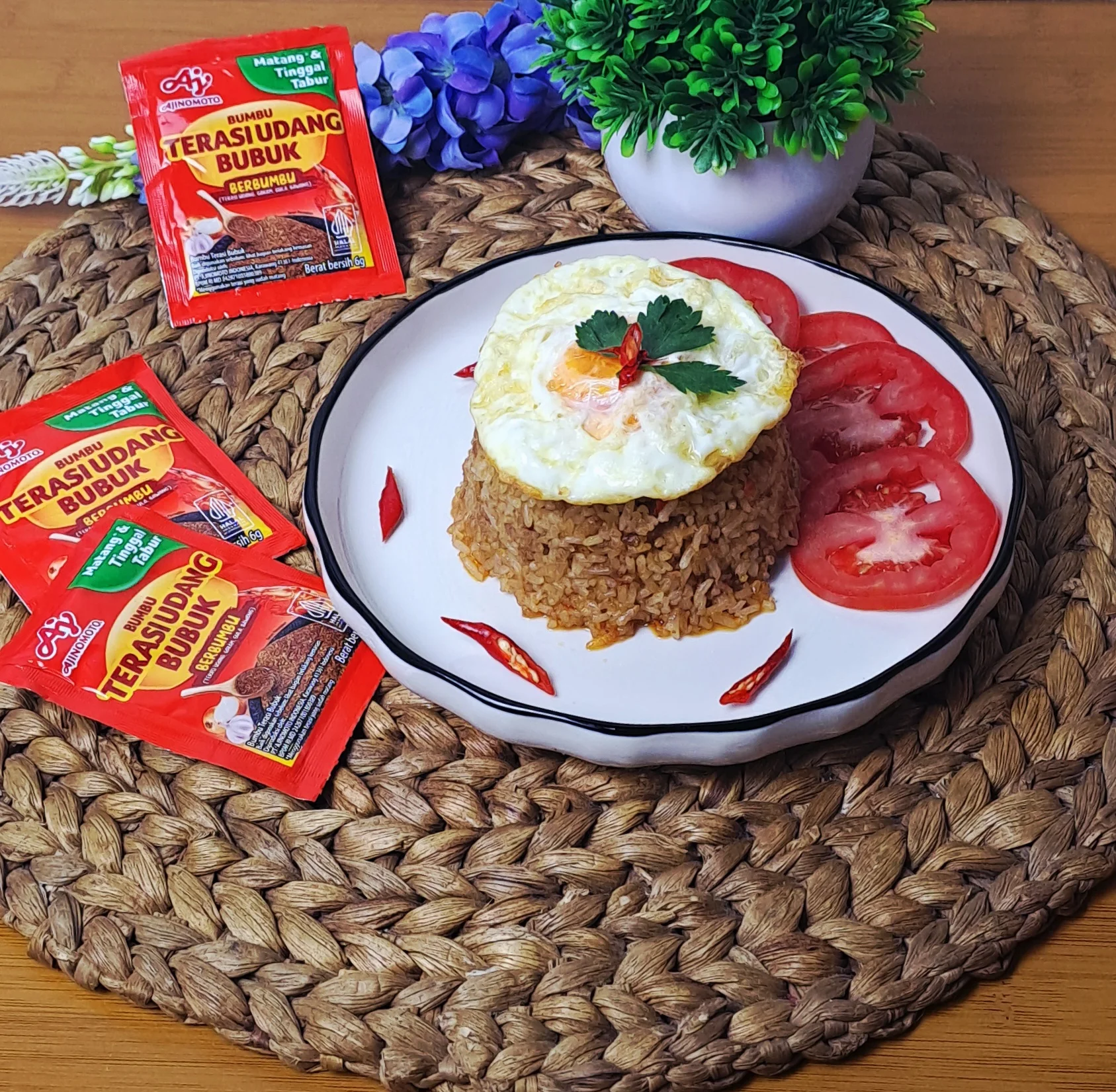 Nasi  Goreng Sambal Terasi #NikmatTanpaDrama #AjinomotoTerasiUdang