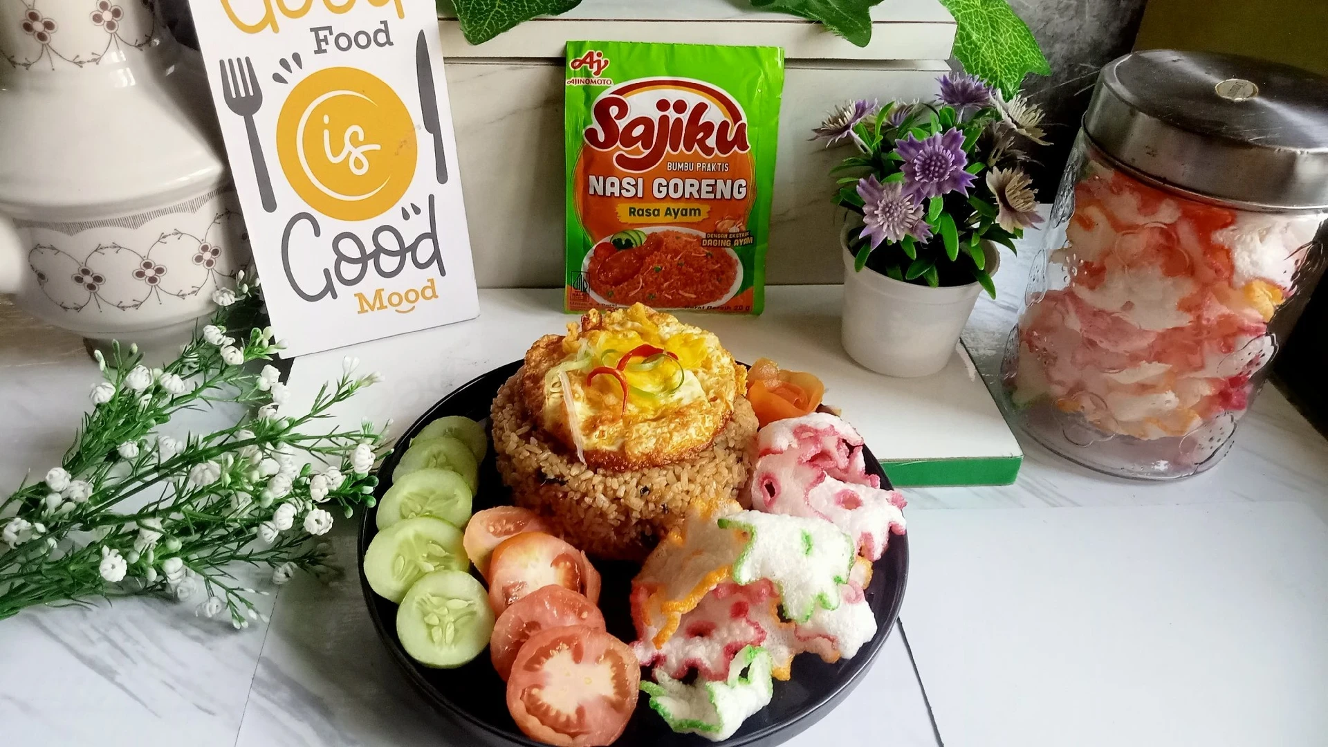   Nasi Goreng simple Telor Ceplok   #MisiSarapanSajikuSeason4