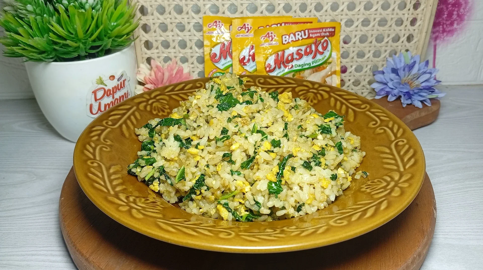 Nasi Goreng Telur Bayam