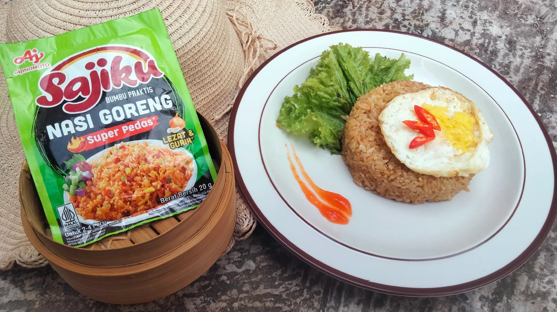 NASI GORENG TELUR PEDAS ala Sajiku