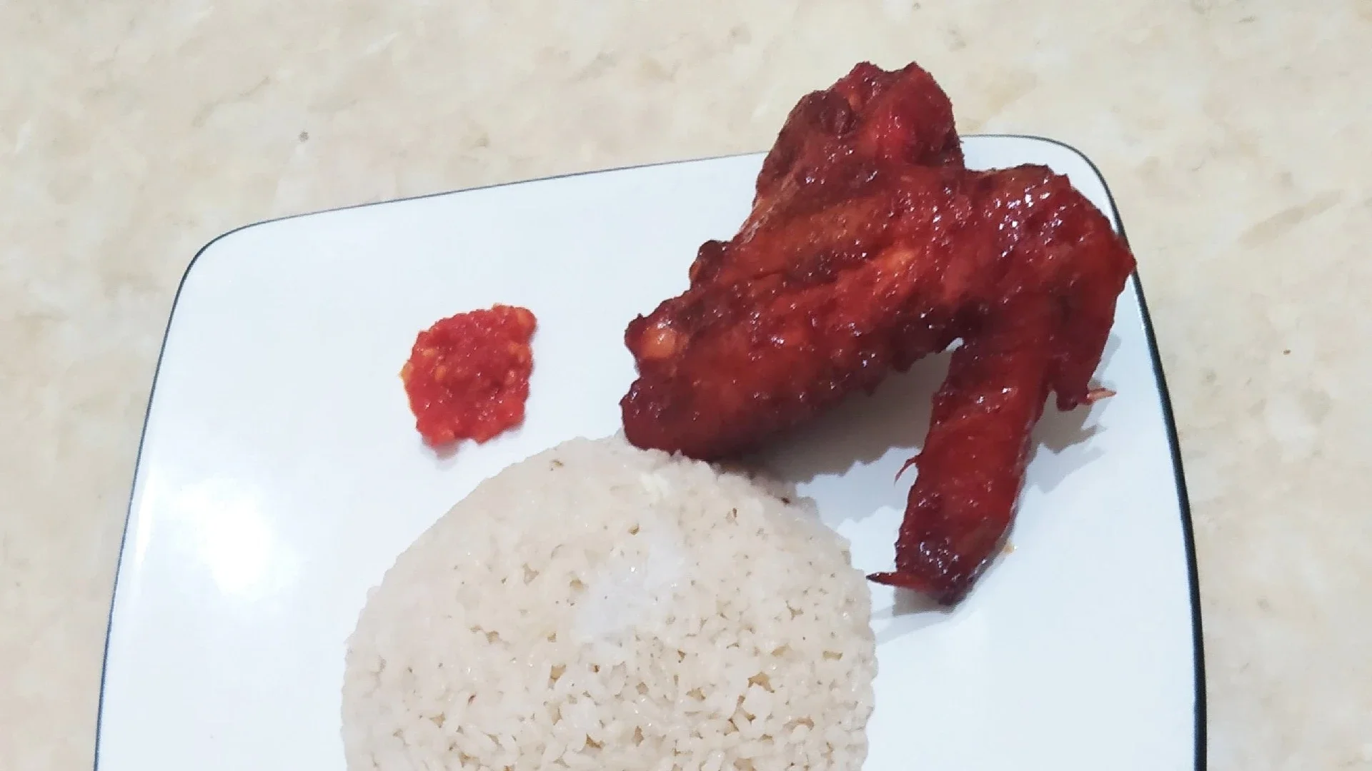 Nasi Hainan + Sambal