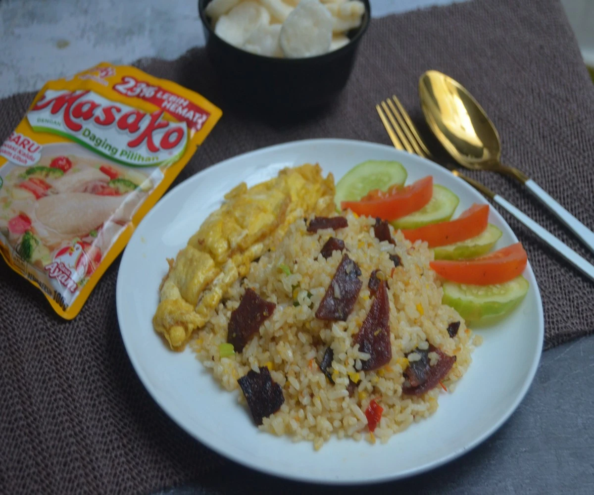 Nasi Mentega Dendeng Sapi