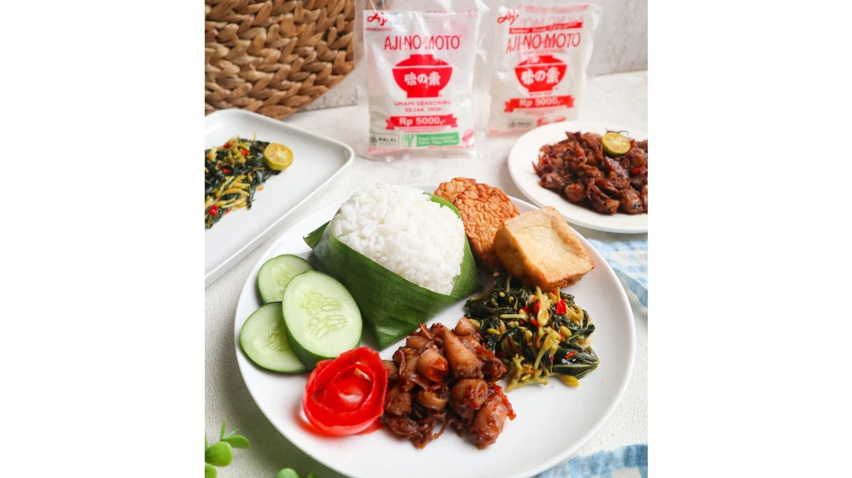 Nasi Sambal Cumi Dan Oseng Daun Pepaya