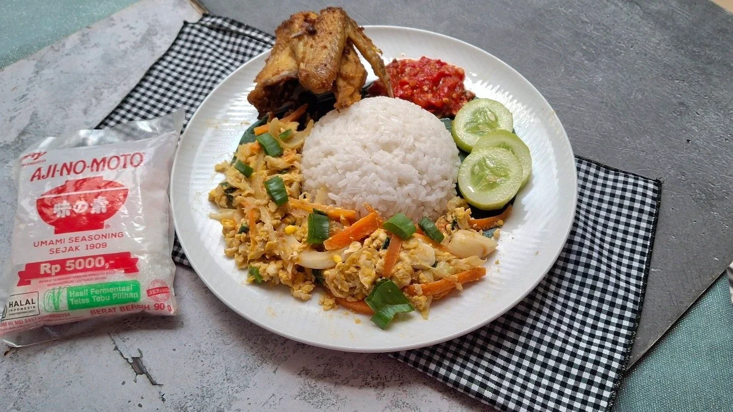 Nasi Sayur Campur Ayam  ala Ajinomoto