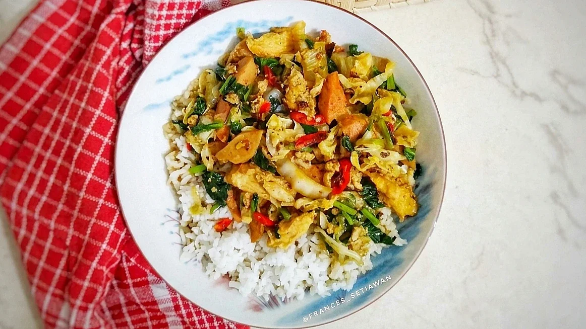 Nasi Siram Sayur