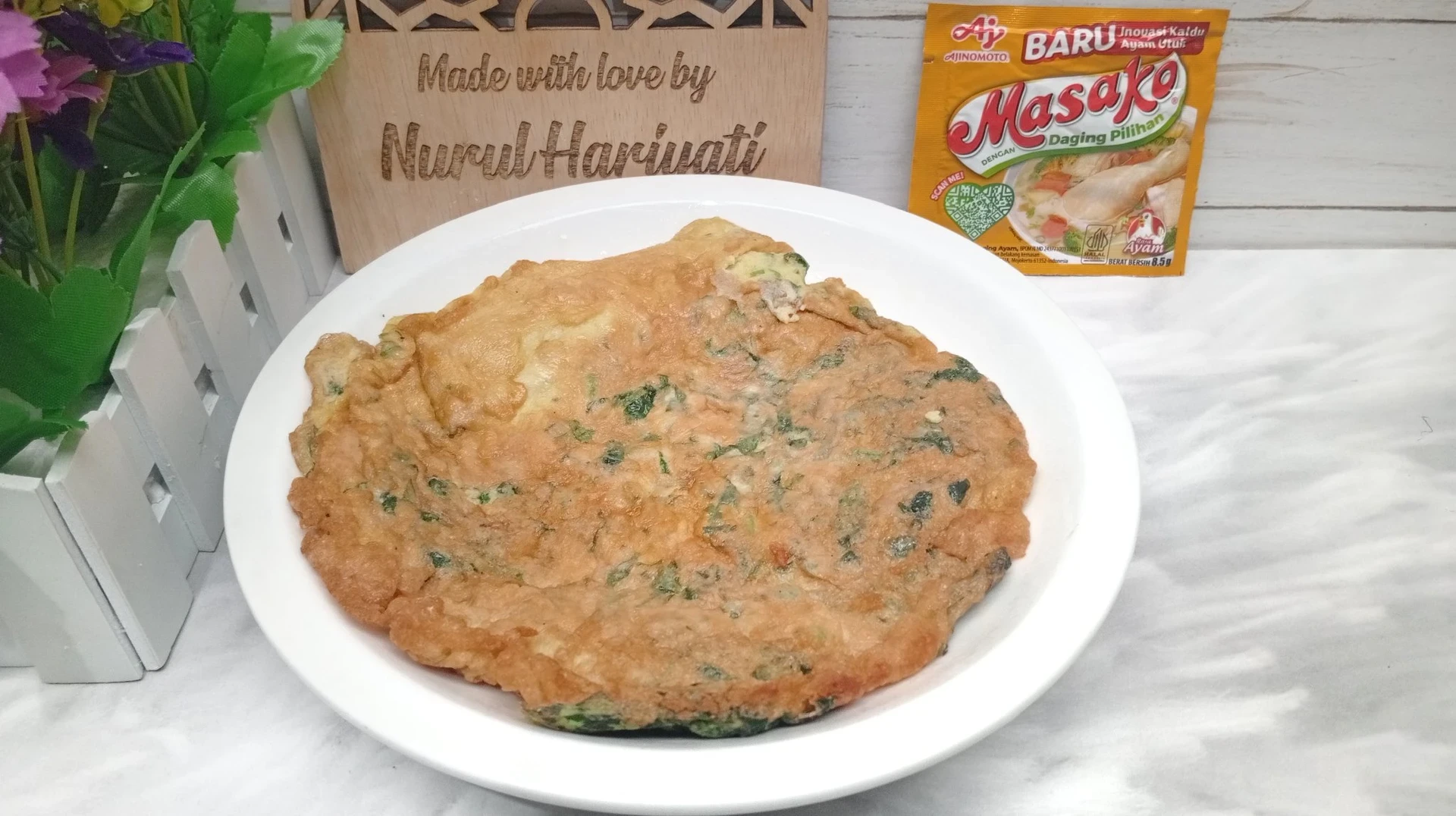 Omelet Bayam