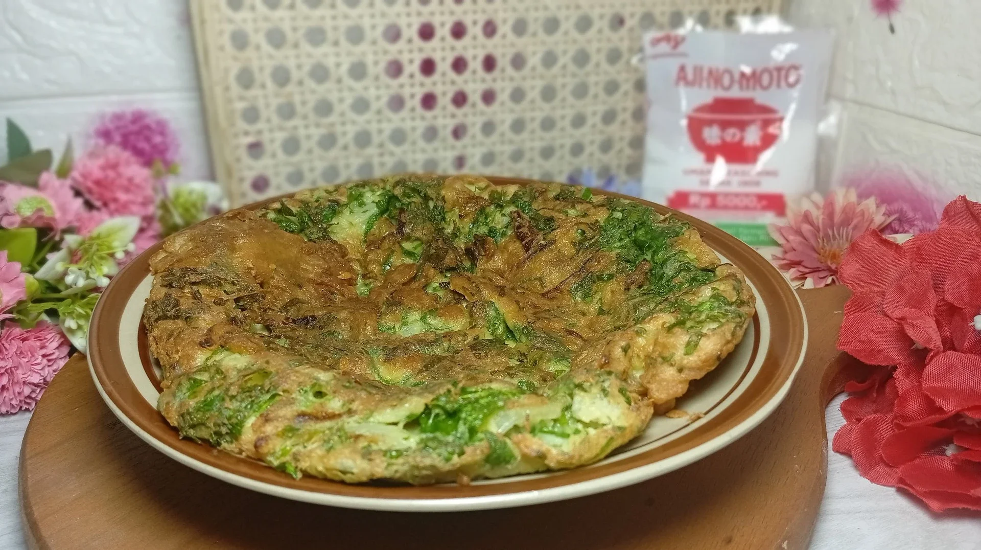 Omelet Bayam ala Ajinomoto 