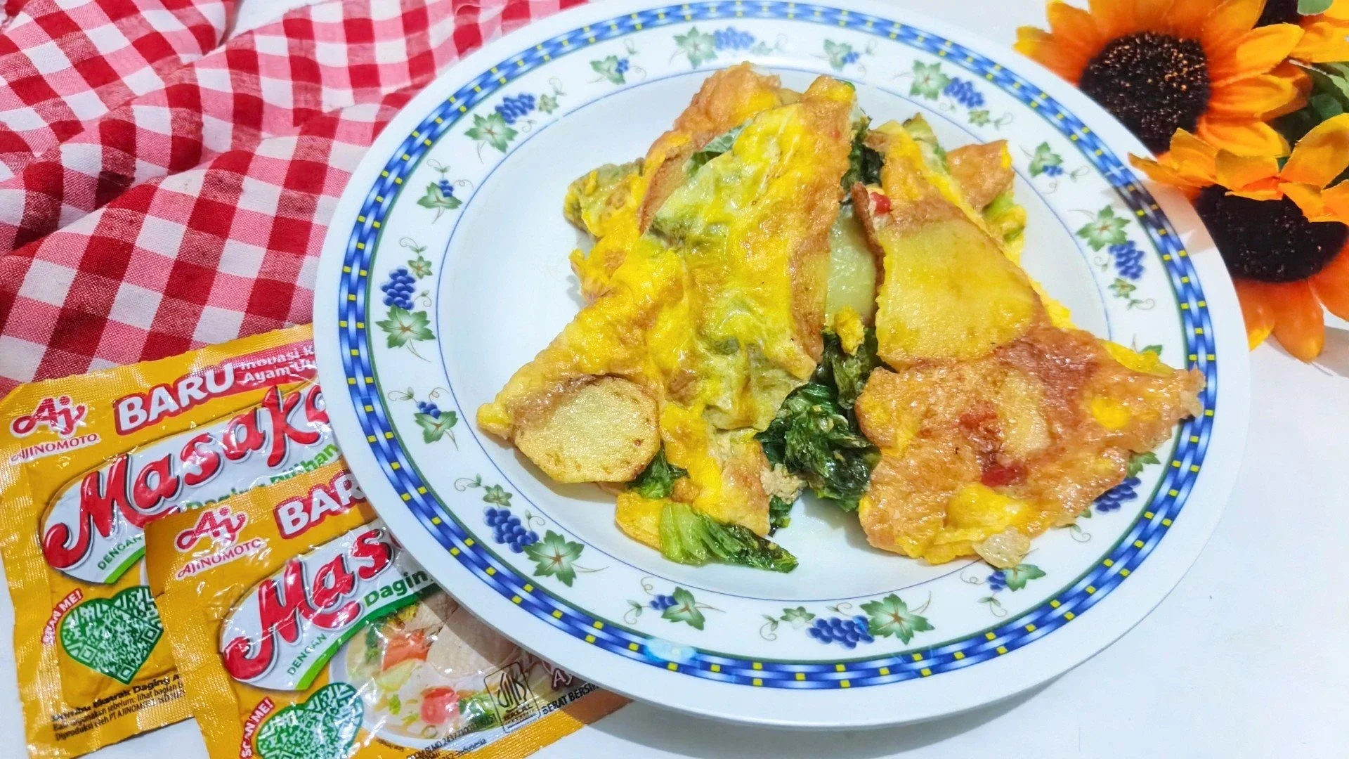 Omelet kentang keju