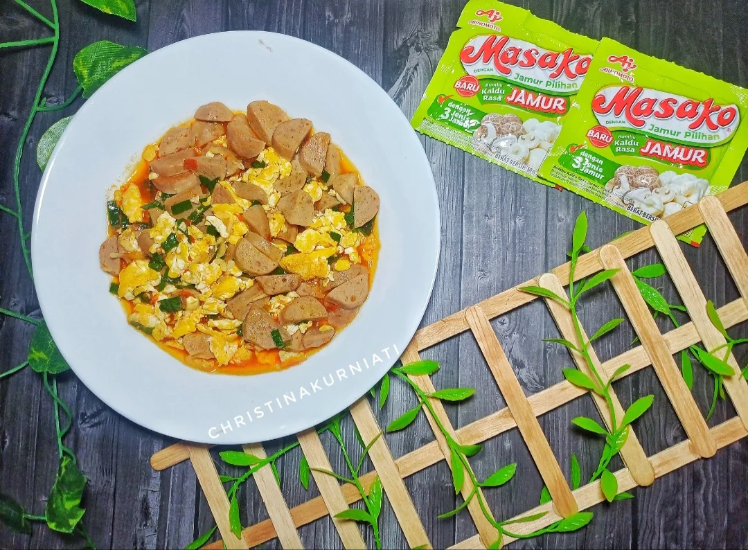 Orak Arik Telur Sambal Terasi Ala Masako Jamur