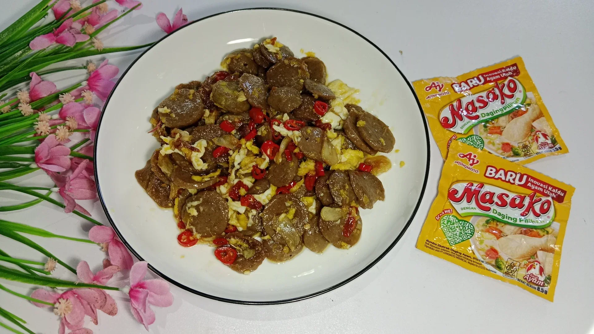 Orek Bakso Telur ala Masako