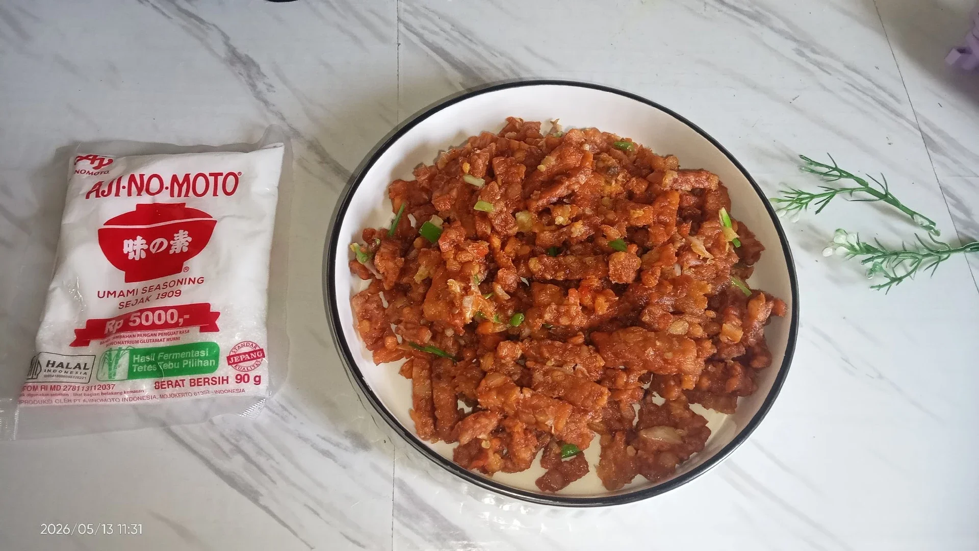 Orek Tempe Sambal kencur 
