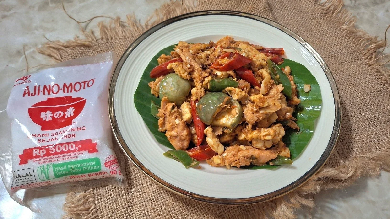 Orek Tempe Sarden ala Ajinomoto