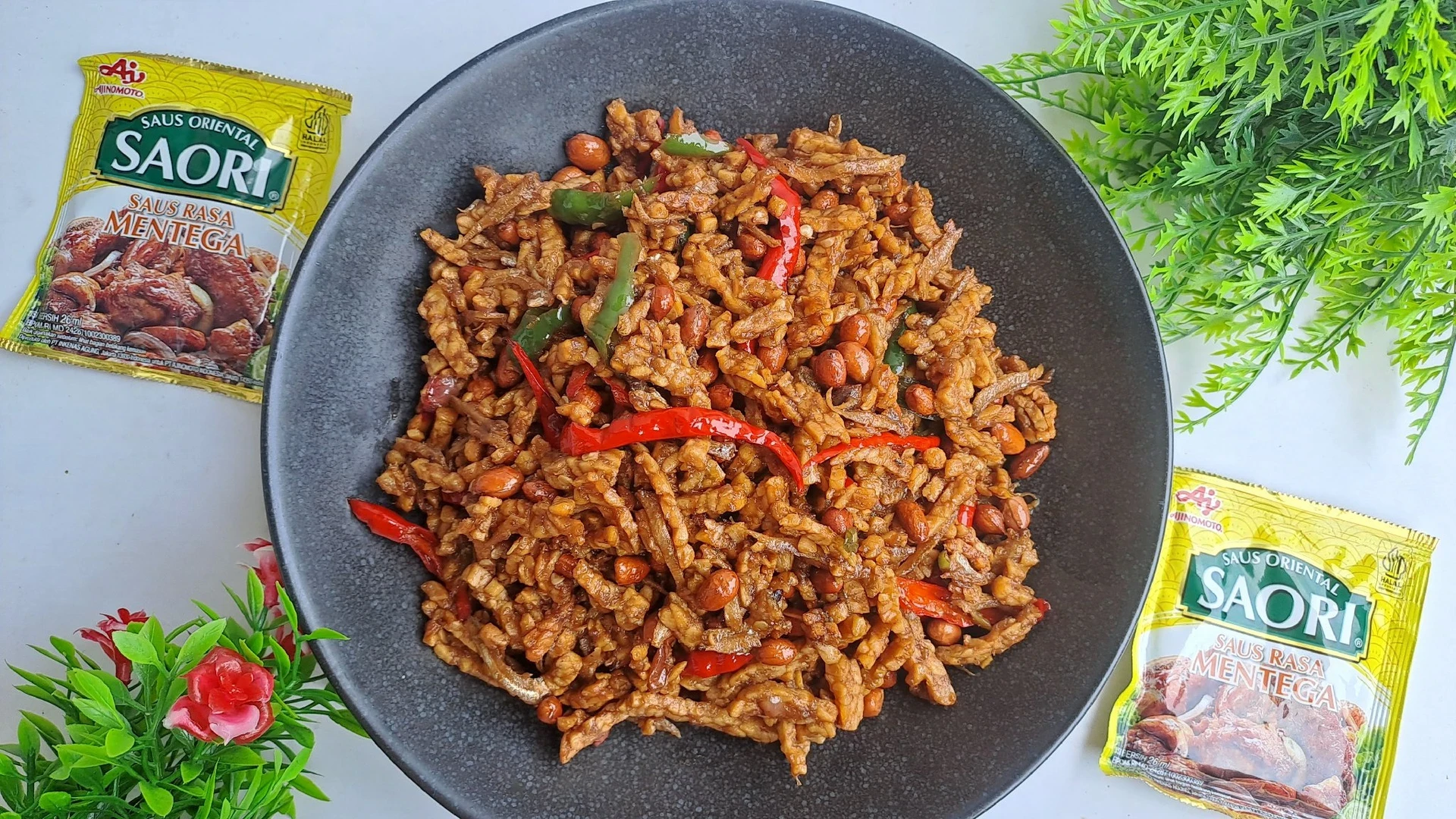 Orek Tempe Teri Kacang Saus Mentega