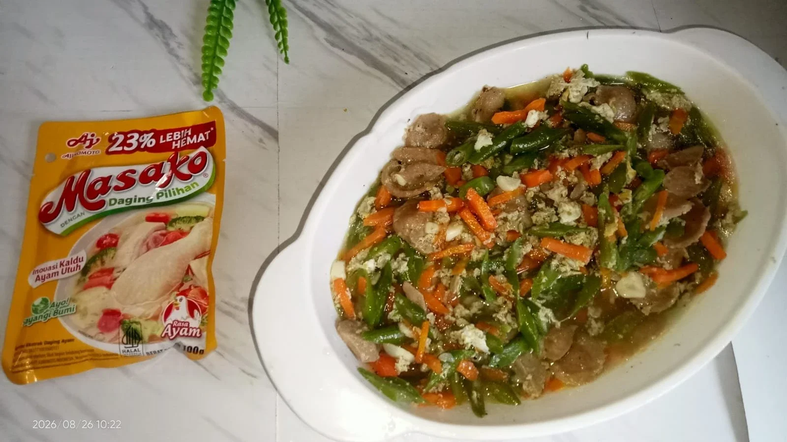 Oseng Buncis Wortel Bakso 
