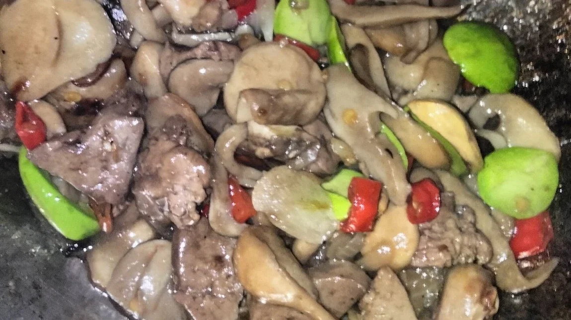 Oseng jamur jantung jeletot