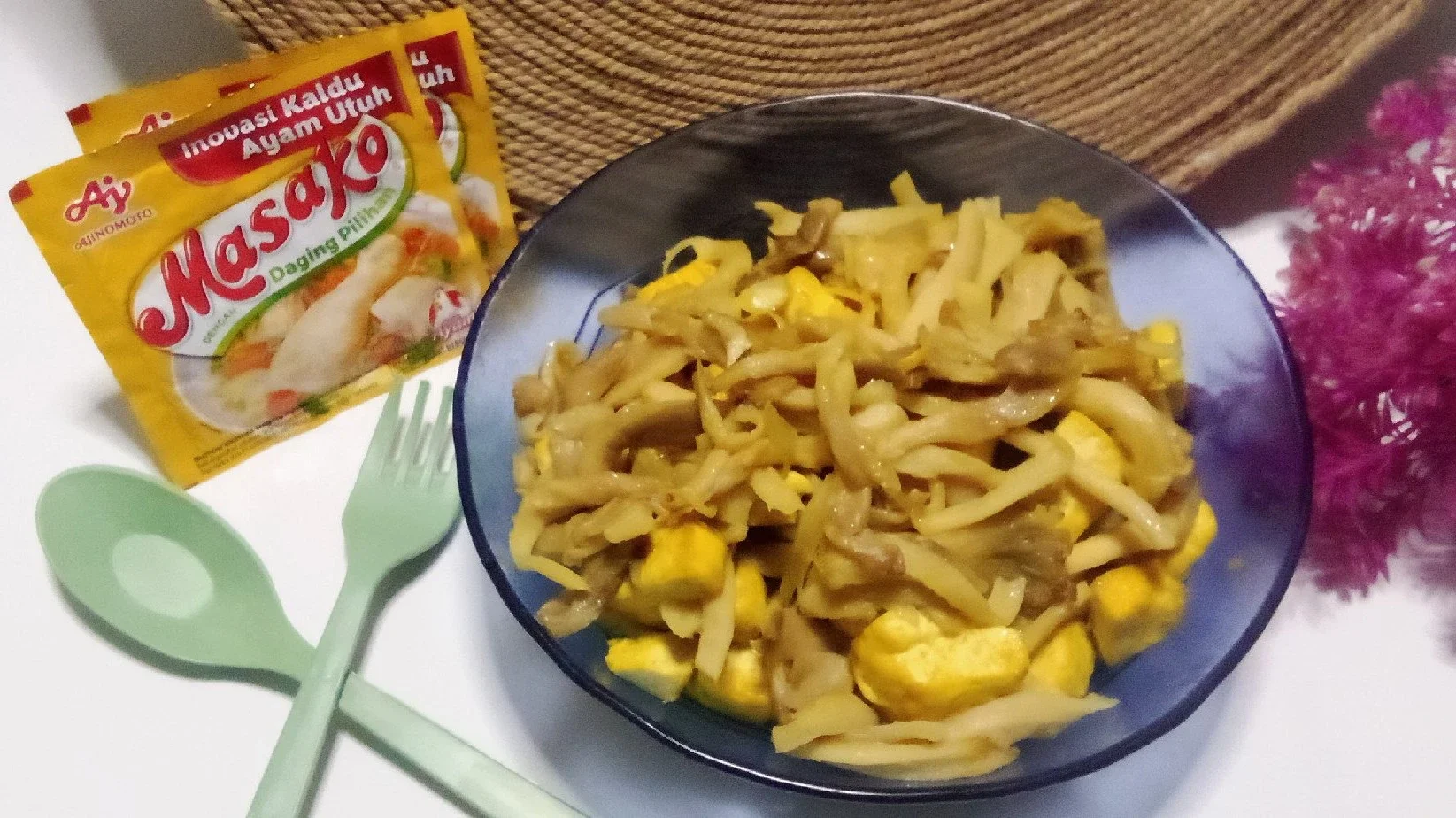 Oseng Jamur Tahu Ala Masako