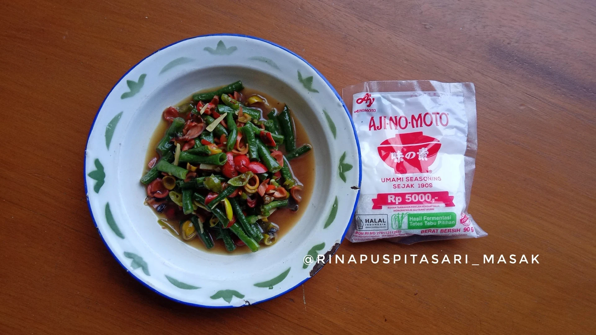 Oseng Kacang Panjang Kulit Melinjo 