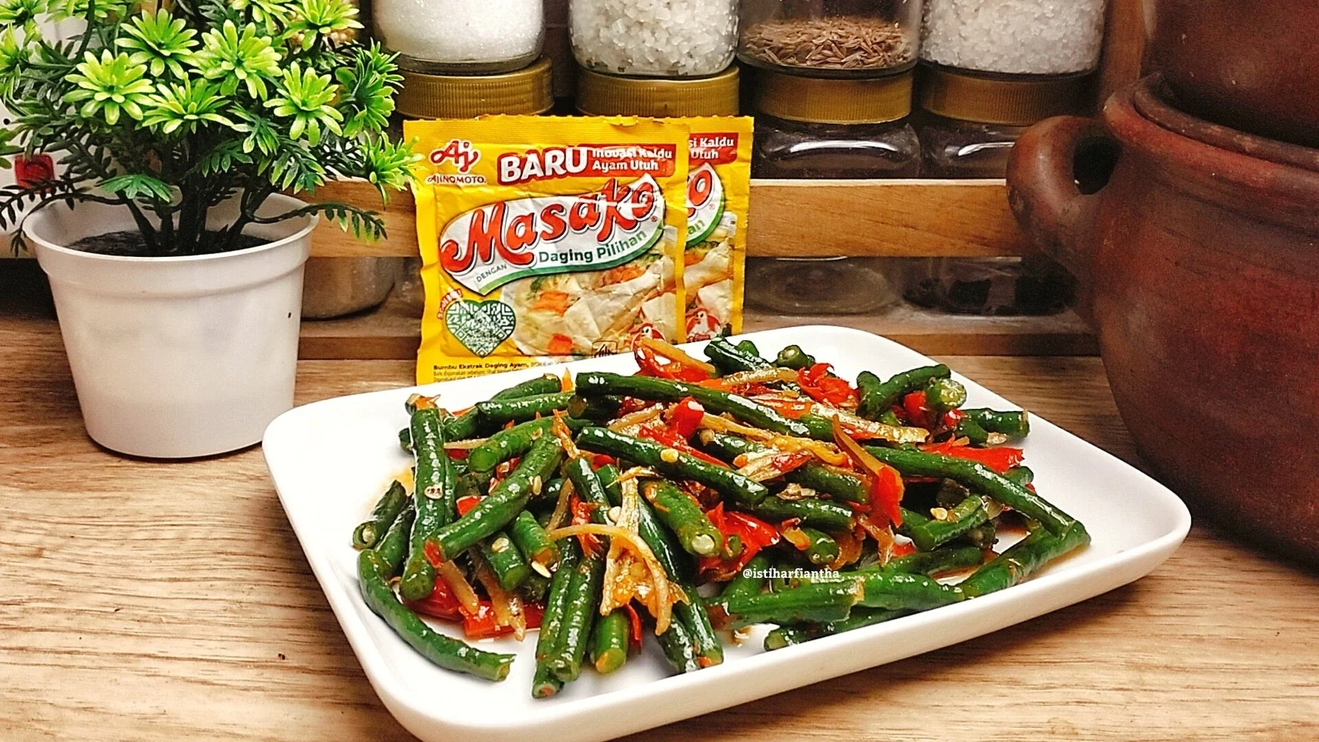 Oseng Kacang Panjang Teri Pedas ala MASAKO®